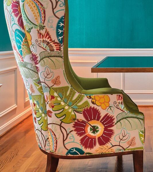 custom floral dining room chair